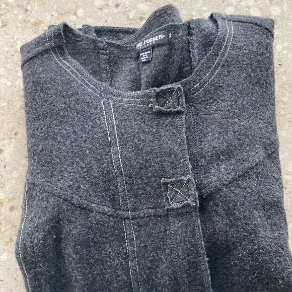 Little Journeys Chicago merino wool longsleeve snap button jacket gray Medium - Picture 9 of 11